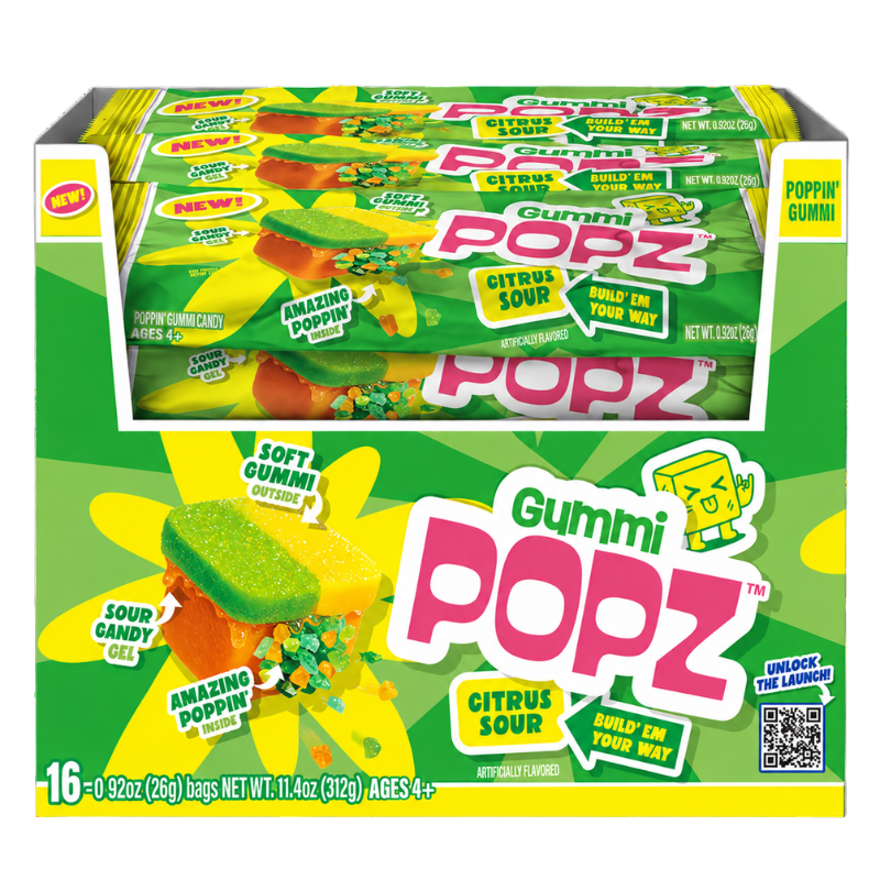 Gummi Popz Citrus Sour 16-count display box
