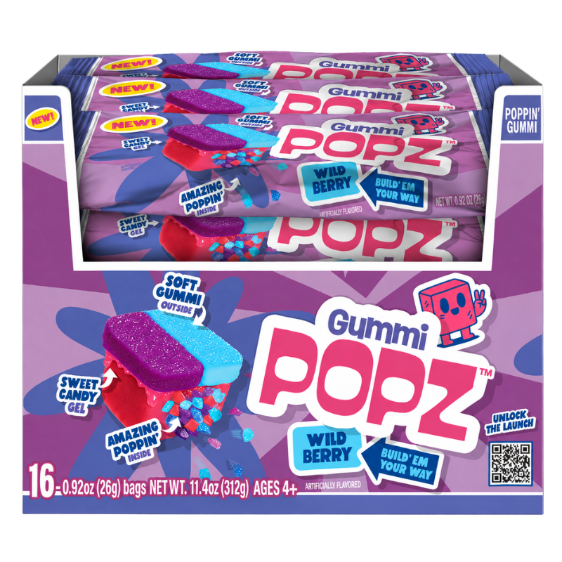 Gummi Popz Wild Berry 16-count display box